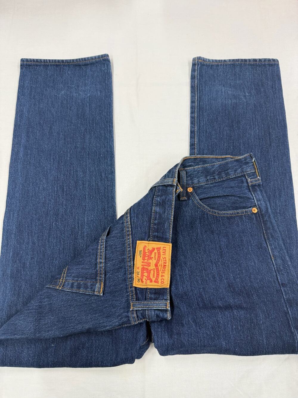 Levi’s 501 Original Jeans Men’s W34 L30 Blue Denim Button Fly Straight Leg